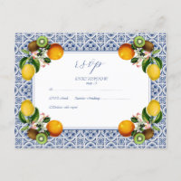 Amalfi Coast Lemon Tiles Italy Personalised RSVP