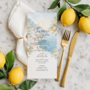 Amalfi Coast Lemon Wedding Program   Italian Menu