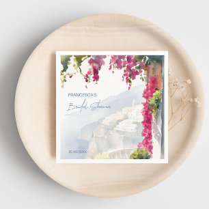 Amalfi coast Mediterranean Italian bridal shower Napkin