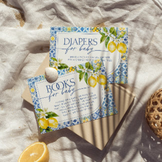 Amalfi Coast Mediterranean Lemon Books for Baby Enclosure Card