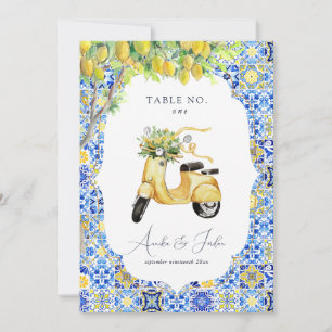 Amalfi Coast Mediterranean Lemon Tiles Wedding Invitation
