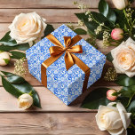 Amalfi Coast | Mediterranean Lemon Wedding Wrapping Paper Sheet<br><div class="desc">blue tile lemon italian theme party envelope It would be ideal for a wedding shower,  engagement party,  or baby shower.</div>