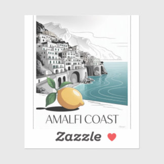 Amalfi Coast Minimalist Line Art