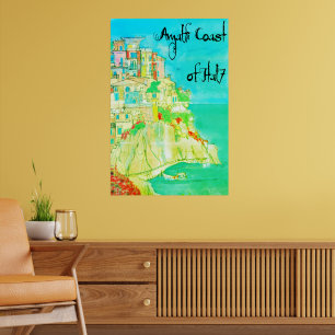 Amalfi Coast of Italy Art 11" X 14" poster