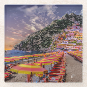 Amalfi Coast Positano Europe Travel Lover Glass Coaster