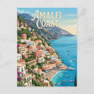 Amalfi Coast, Positano Italy Postcard