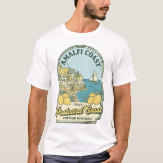 Amalfi Coast Postcard T-Shirt – Vintage Italy Souv
