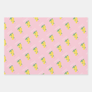 Amalfi Coast, Preppy Room, Pink Wrapping Paper Sheet