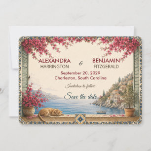 Amalfi Coast   Romantic Mediterranean Coastal  Save The Date