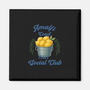 Amalfi Coast Social Club Italy Souvenir Lemon Vaca Magnet