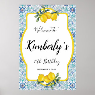 Amalfi Coast Theme Party welcome sign