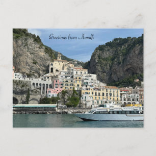 Amalfi Coast Town Italy Postcard