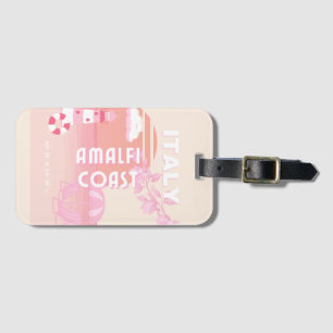 Amalfi Coast, Travel Art, Preppy Travel, Pastel Luggage Tag