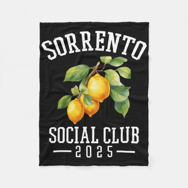 Amalfi Coast Vacation Travel Social Club Amalfi Co Fleece Blanket (Front)