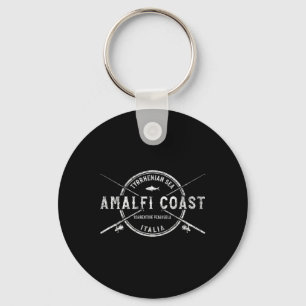 Amalfi Coast Vintage Crossed Fishing Rods Key Ring