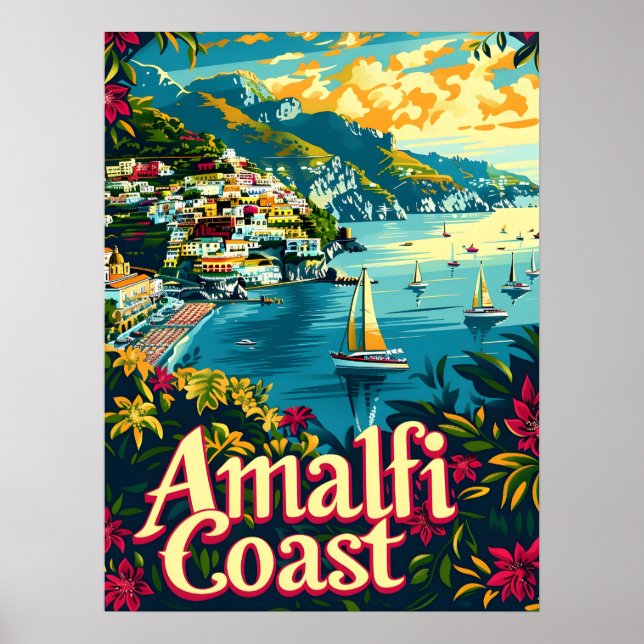 Amalfi Coast Vintage Poster (Front)