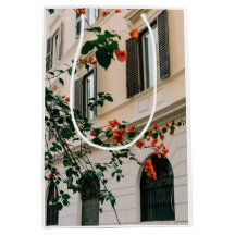 Amalfi Cream Bougainvillea Watercolor Gift Bag