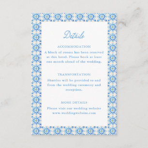 Amalfi Dolce Vita Italy Wedding Details Enclosure Card