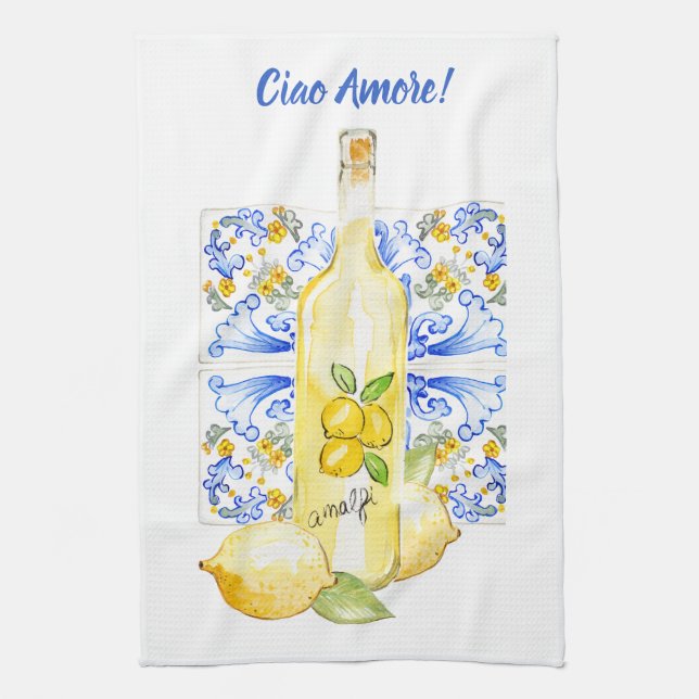 Amalfi Dream kitchen towel (Vertical)