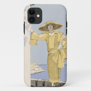 Amalfi, illustration of a woman in a yellow dress Case-Mate iPhone case