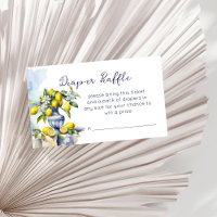 Amalfi Italian blue vase lemons diaper raffle