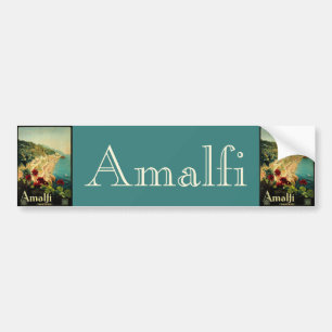 Amalfi Italian Coast, Vintage Travel Poster Italy Bumper Sticker