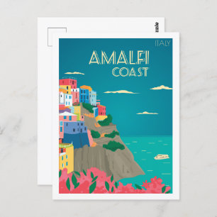 Amalfi Italy Famous Travel Place Postcard
