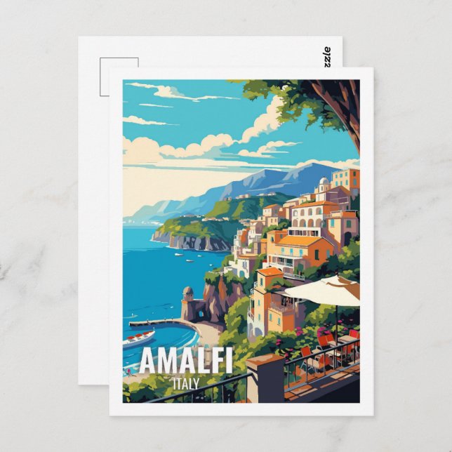 Amalfi Italy Famous Travel Places Postcard (Front/Back)
