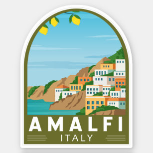 Amalfi Italy Retro Travel Art Vintage
