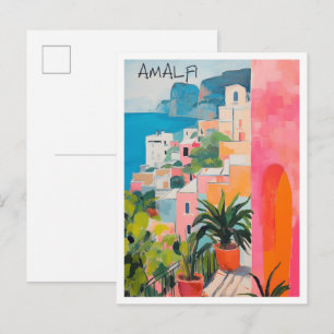 Amalfi Italy Travel City Aesthetic Postcard