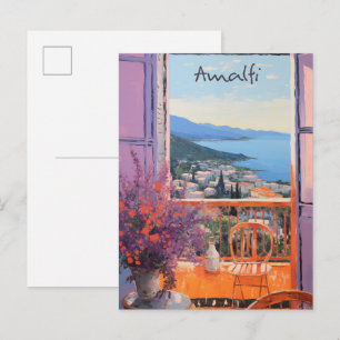 Amalfi Italy Travel City Aesthetic Postcard