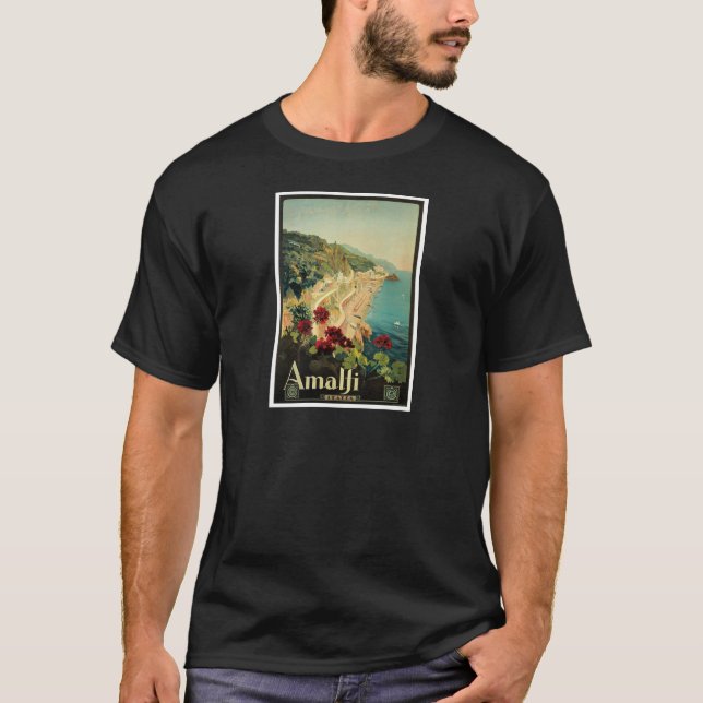 Amalfi, Italy vintage poster T-Shirt (Front)