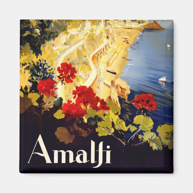 Amalfi Italy vintage travel Magnet (Front)