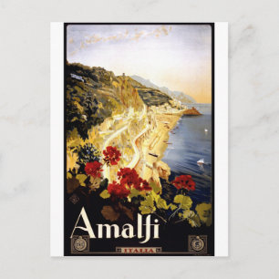 Amalfi Italy Vintage Travel Postcard