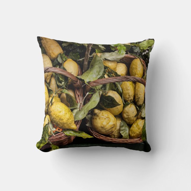 Amalfi Lemon Basket Cushion (Front)