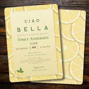 Amalfi Lemon Bridal Shower Invitation   Ciao Bella