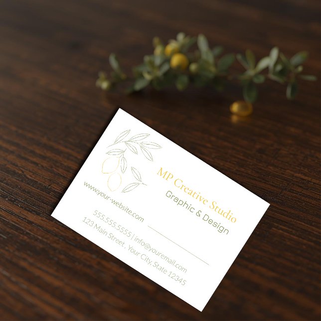 Amalfi Lemon Chic Business Card (Creator Uploaded)