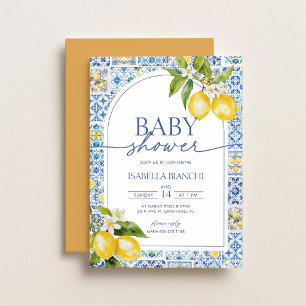 Amalfi Lemon Mediterranean Baby Shower Invitation