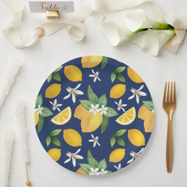 Amalfi Lemon  Paper Plate (Wedding)
