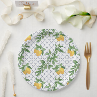 Amalfi Lemon Paper Plate
