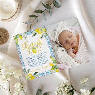 Amalfi Lemon Photo Thank You Card