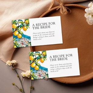 Amalfi Lemon Recipe Request Bridal Shower Enclosure Card