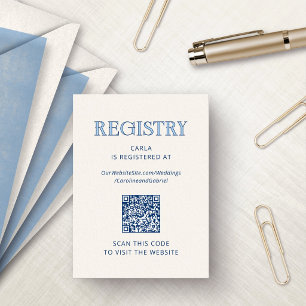Amalfi Lemon Registry QR Code Enclosure Card