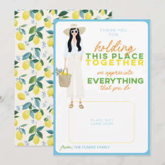 Amalfi Lemon Thank You Gift Card Holder