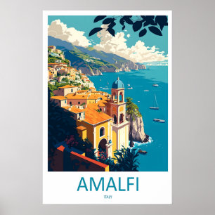 Amalfi National Ski Park Vintage Poster Travel