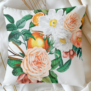 Amalfi Orange Pillow Italian Citrus Floral Decor