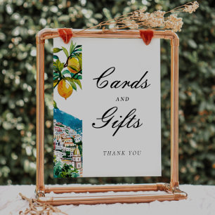 Amalfi Positano Cards Gifts Bridal Shower Sign