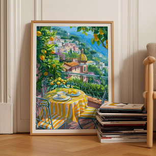 Amalfi Print Amalfi Coast Illustration Amalfi Post