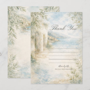 Amalfi Reverie — Mediterranean Coast Thank You  Invitation