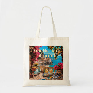 Amalfi State Of Mind La Dolce Vita Illustration Tote Bag